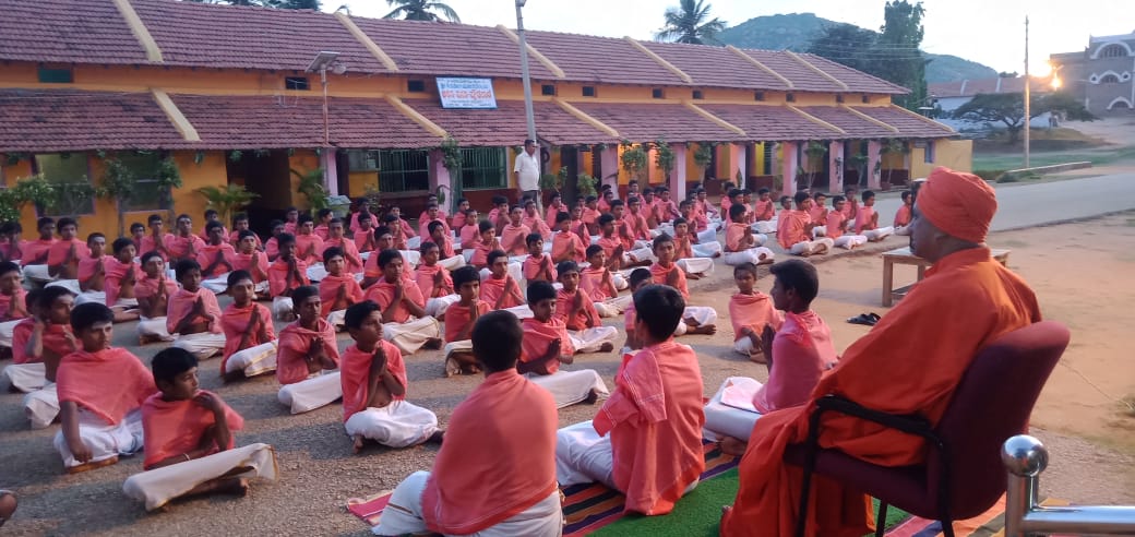 Students seated together for a guided spiritual learning session