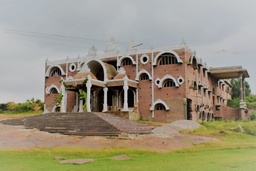Sri Kshetra Maralegavi building in its surrounding landscape